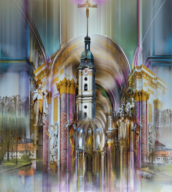 "Kloster Fürstenfeld II" by Radu Maier. Gemälde auf Leinwand | Künstler bei München