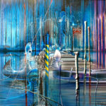 Gemälde Venedig auf Leinwand "Gondola transcedentala" © by Radu Maier | Künstler bei München